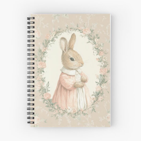 Item preview, Baby Rabbit in Pink Dress Floral Watercolor designed and sold by GoodOldPrints4.