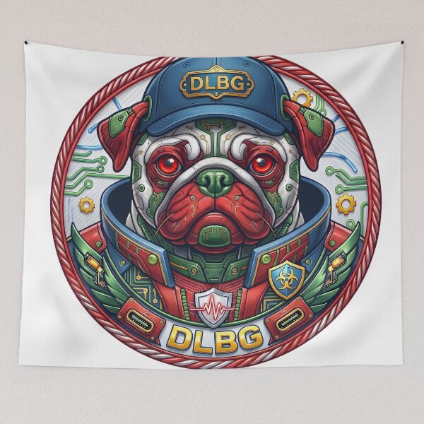 Item preview, Cyberpunk Pug Badge - Techno Beast Vibrant Edition by DLBG designed and sold by DLBG-STORE.
