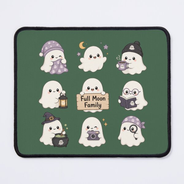 Item preview, Cute Halloween Ghosts Full Moon Family Kawaii Spooky Halloween PNG designed and sold by MythicMood.