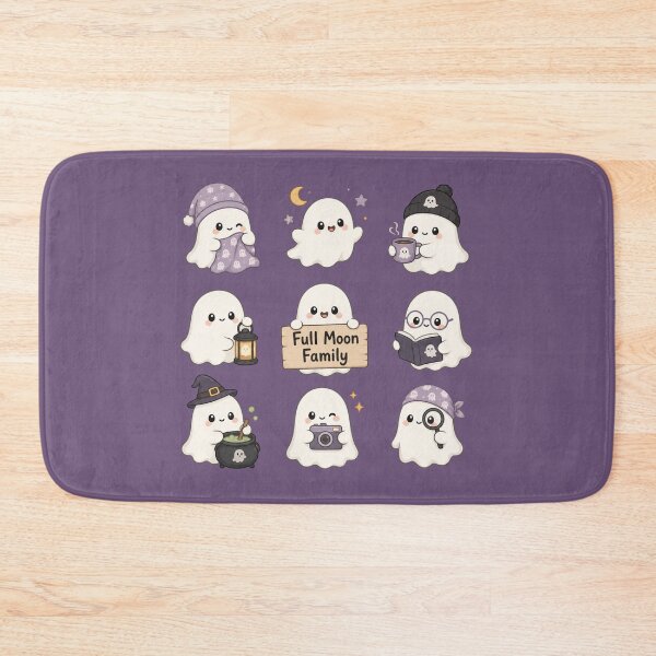 Item preview, Cute Halloween Ghosts Full Moon Family Kawaii Spooky Halloween PNG designed and sold by MythicMood.