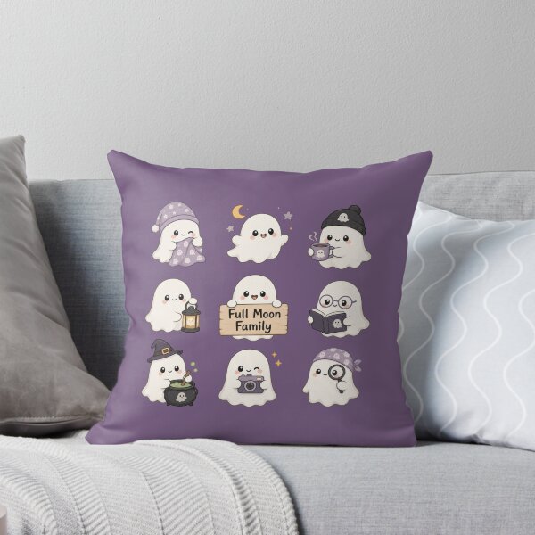 Item preview, Cute Halloween Ghosts Full Moon Family Kawaii Spooky Halloween PNG designed and sold by MythicMood.
