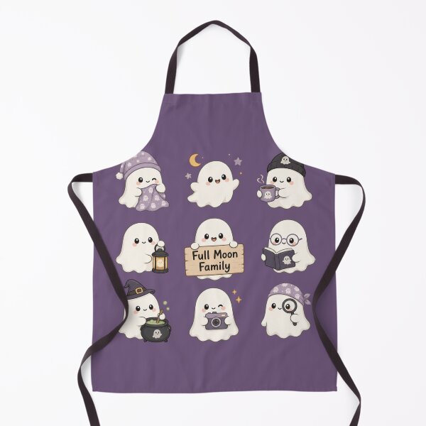 Item preview, Cute Halloween Ghosts Full Moon Family Kawaii Spooky Halloween PNG designed and sold by MythicMood.
