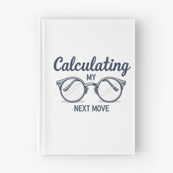 Item preview, Round glasses design about calculating my next move designed and sold by Prints by Mat.