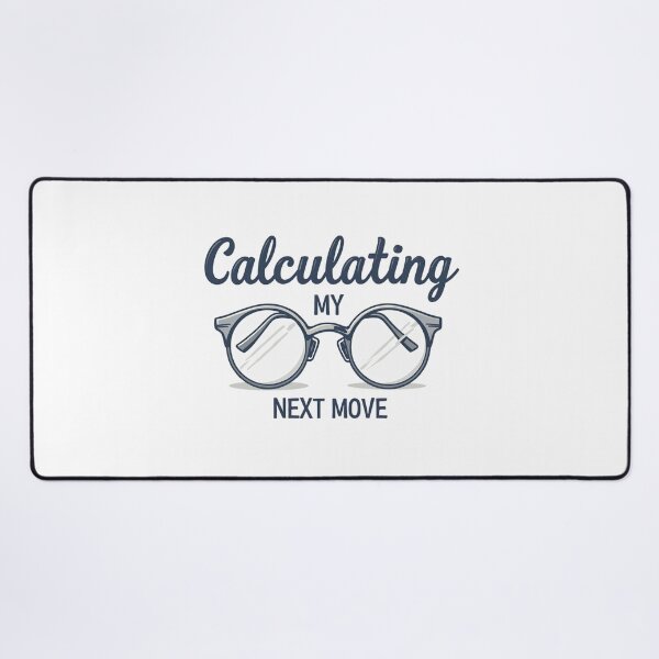 Item preview, Round glasses design about calculating my next move designed and sold by Prints by Mat.