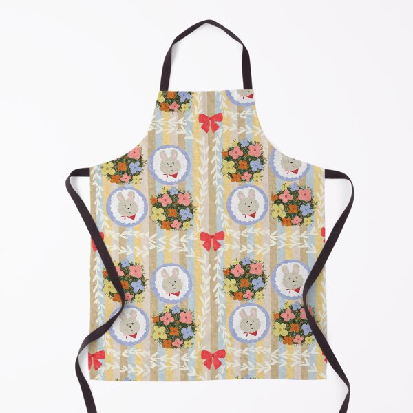 Item preview, Cute Vintage Bunny and Floral Seamless Pattern designed and sold by SbRandomLab.