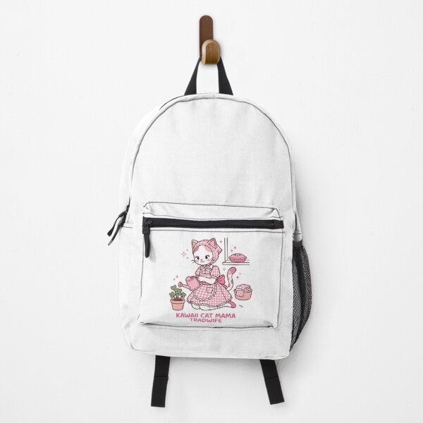 Item preview, Kawaii Hachi Cat Mama Tradwife: Pink Cottagecore Gardener designed and sold by CuteKats.
