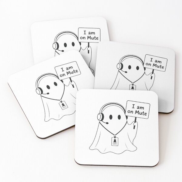 Item preview, I Am On Mute Cute Ghost Customer Support Worker designed and sold by Cherie-verse.
