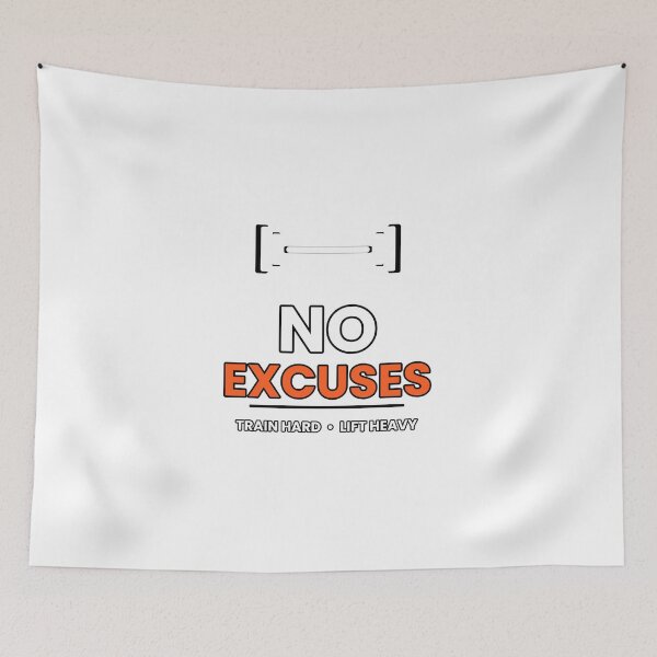 Item preview, No excuses designed and sold by Glitek69.