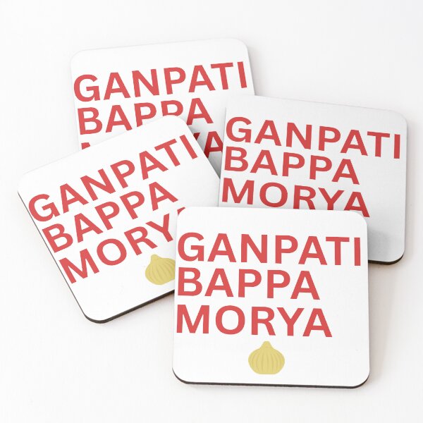 Item preview, Ganpati Bappa Morya Typography T-Shirt | Ganesh Chaturthi Festival Design designed and sold by Marathidesigns.