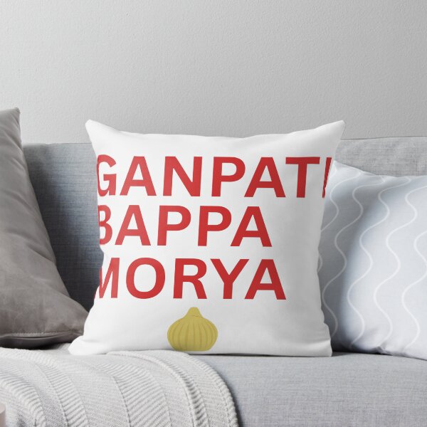 Item preview, Ganpati Bappa Morya Typography T-Shirt | Ganesh Chaturthi Festival Design designed and sold by Marathidesigns.