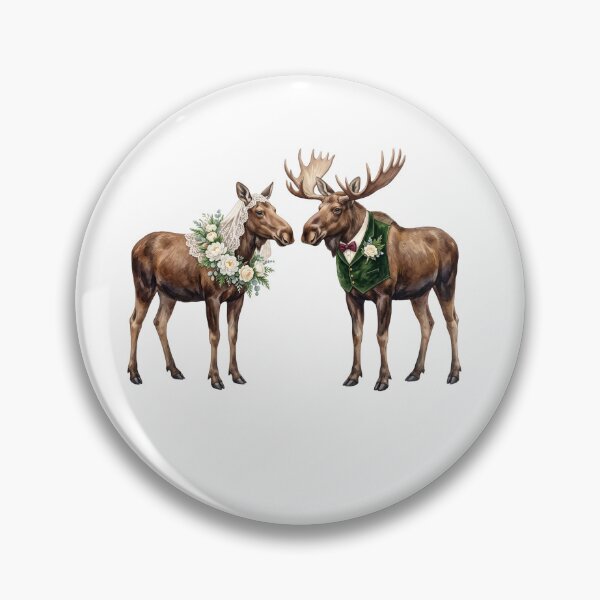 Artikelvorschau, Moose's Couple Wedding Art entworfen und verkauft von Roy & Tiffany.