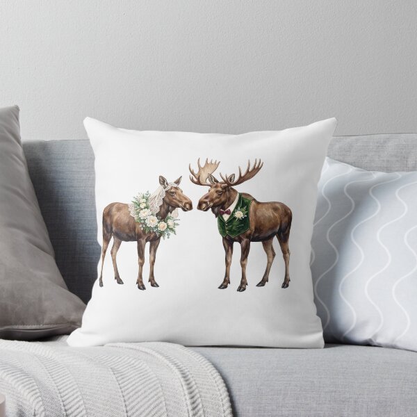 Item preview, Moose's Couple Wedding Art designed and sold by Roy & Tiffany.