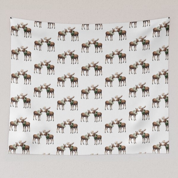 Item preview, Moose's Couple Wedding Art designed and sold by Roy & Tiffany.