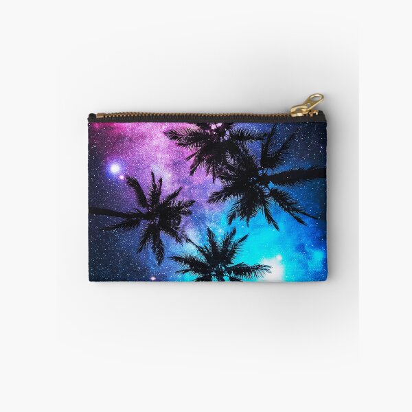 Item preview, Cosmic Palm Trees Under a Pink and Blue Milky Way designed and sold by Exodoi.