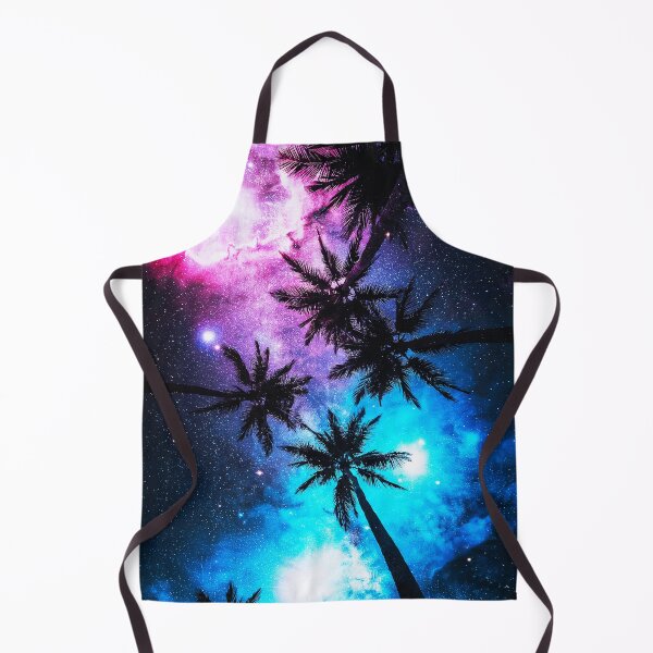 Item preview, Cosmic Palm Trees Under a Pink and Blue Milky Way designed and sold by Exodoi.
