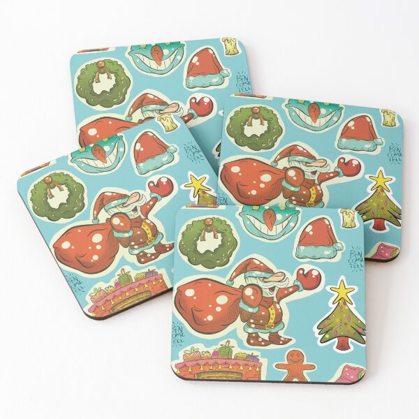 Item preview, Vintage Christmas Retro Santa Holiday Magic Stickers designed and sold by ben.comictell.