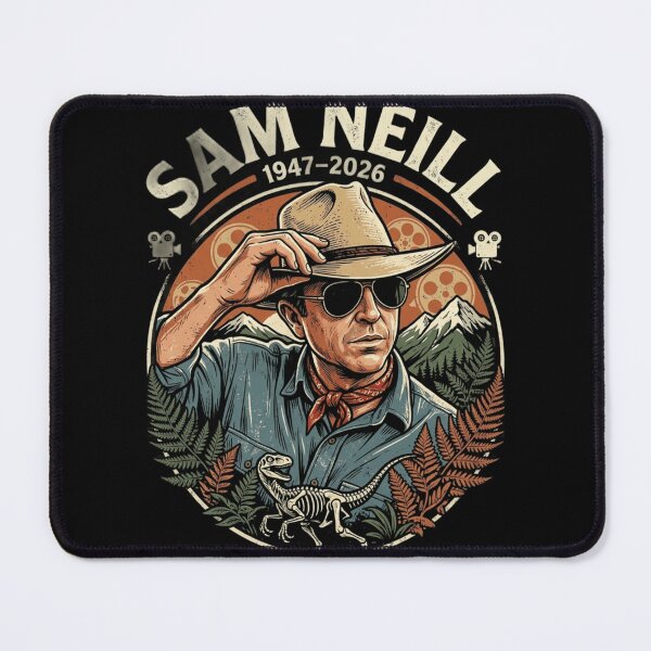 Item preview, Sam Neill Dinosaur Adventure Vintage Retro Portrait Design designed and sold by Eddy048.