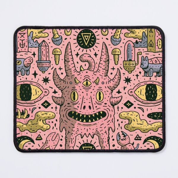 Item preview, Psychedelic Horned Monster Mystical Doodle Design designed and sold by Romgora.