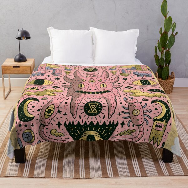 Item preview, Psychedelic Horned Monster Mystical Doodle Design designed and sold by Romgora.
