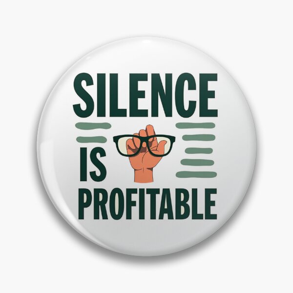 Item preview, Bold retro poster saying silence is profitable designed and sold by Prints by Mat.