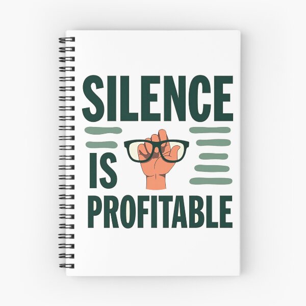 Item preview, Bold retro poster saying silence is profitable designed and sold by Prints by Mat.