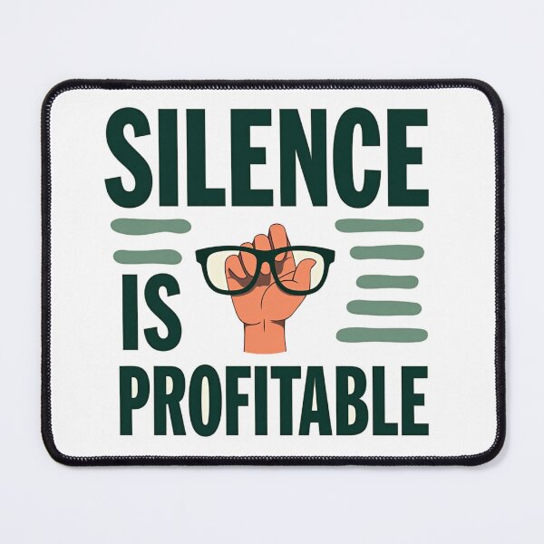 Item preview, Bold retro poster saying silence is profitable designed and sold by Prints by Mat.