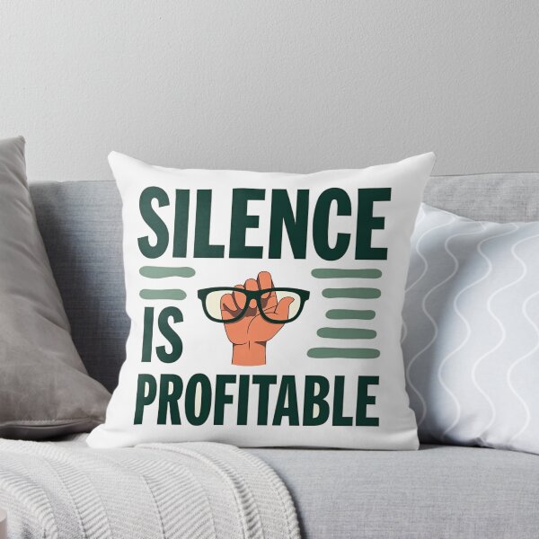Item preview, Bold retro poster saying silence is profitable designed and sold by Prints by Mat.