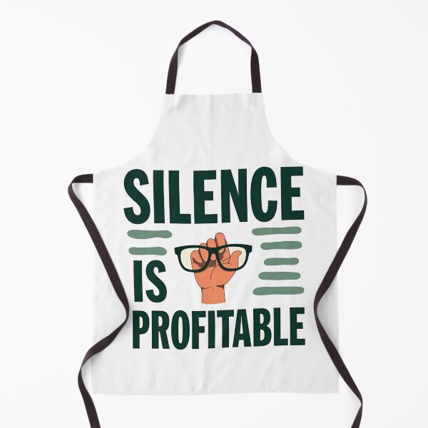 Item preview, Bold retro poster saying silence is profitable designed and sold by Prints by Mat.