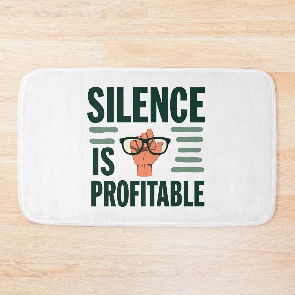 Item preview, Bold retro poster saying silence is profitable designed and sold by Prints by Mat.