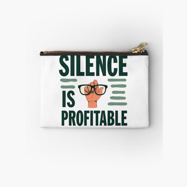 Item preview, Bold retro poster saying silence is profitable designed and sold by Prints by Mat.
