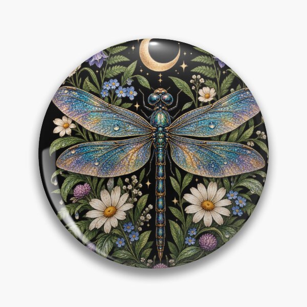 Item preview, Celestial Dragonfly Botanical Wildflower Art designed and sold by JKDJ.