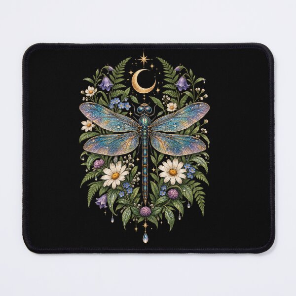 Item preview, Celestial Dragonfly Botanical Wildflower Art designed and sold by JKDJ.