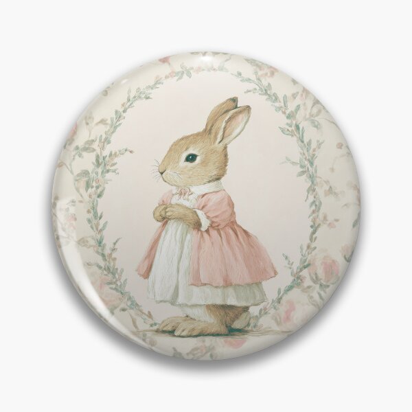 Item preview, Little Rabbit in Pink Layered Dress Watercolor designed and sold by GoodOldPrints4.