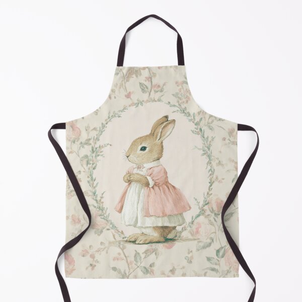 Item preview, Little Rabbit in Pink Layered Dress Watercolor designed and sold by GoodOldPrints4.