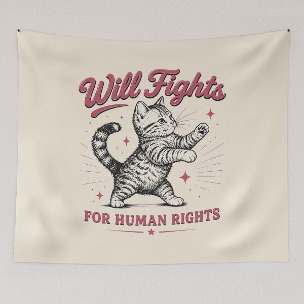 Item preview, Will Fights for Human Rights, FDT, Human Rights, Equality, Social Justice, Political Protest, Activist gift designed and sold by Quiajia.
