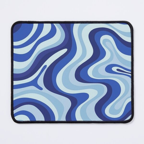 Item preview, Liquid Swirl Retro Abstract in blue tones, Cream, and White designed and sold by Differenceee.