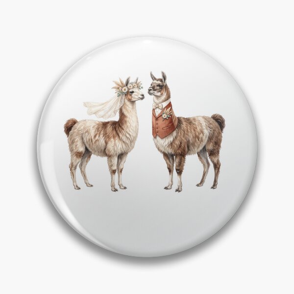 Item preview, Llama's Couple Wedding Art designed and sold by Roy & Tiffany.