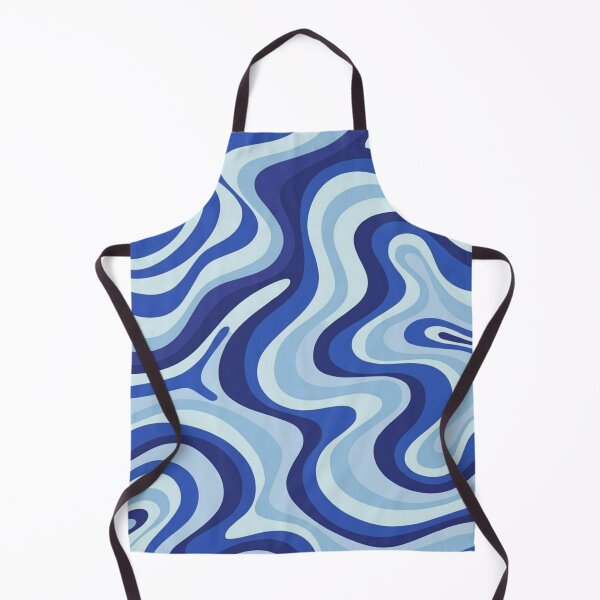 Item preview, Liquid Swirl Retro Abstract in blue tones, Cream, and White designed and sold by Differenceee.