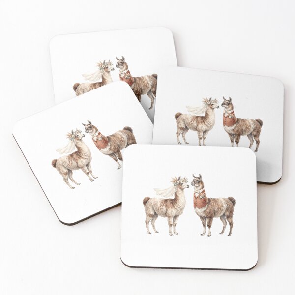 Item preview, Llama's Couple Wedding Art designed and sold by Roy & Tiffany.