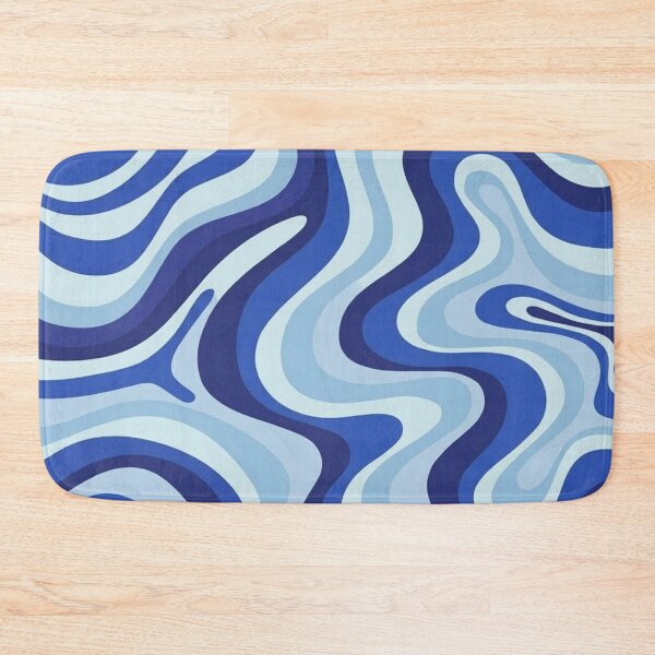 Item preview, Liquid Swirl Retro Abstract in blue tones, Cream, and White designed and sold by Differenceee.