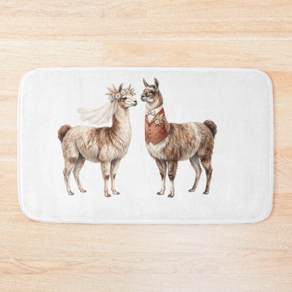 Item preview, Llama's Couple Wedding Art designed and sold by Tiffany Roy.