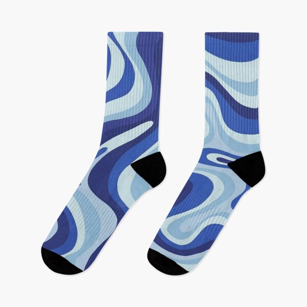 Item preview, Liquid Swirl Retro Abstract in blue tones, Cream, and White designed and sold by Differenceee.