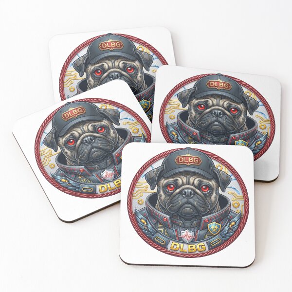 Item preview, Cyberpunk Pug Badge – Techno Beast by DLBG designed and sold by DLBG-STORE.