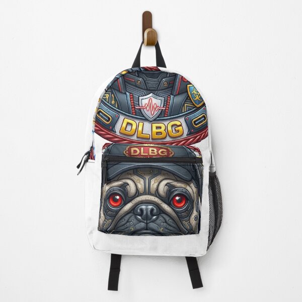 Item preview, Cyberpunk Pug Badge – Techno Beast by DLBG designed and sold by DLBG-STORE.