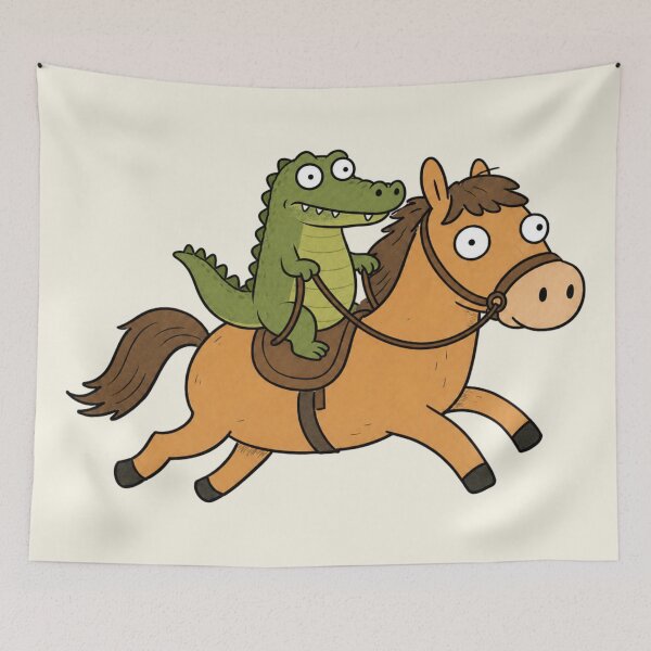 Item preview, Main Quest Alligator Riding a Horse designed and sold by Rosie's Wildflower Boutique.