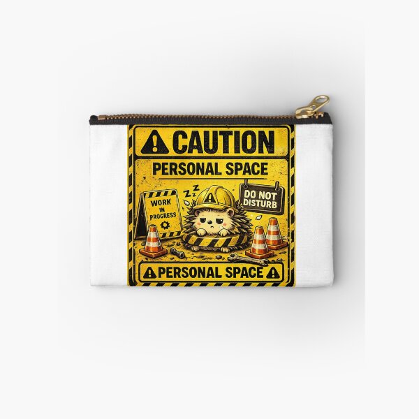 Item preview, Caution: Personal Space | Funny Introvert Warning Sticker & T-Shirt designed and sold by FuzzDrive.