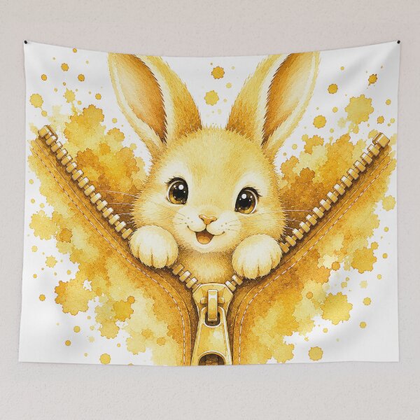 Item preview, Cute Golden Bunny in Zipper designed and sold by GRFORA.
