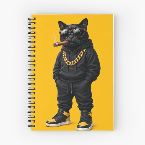 Item preview, Cool Black Cat Hip Hop Streetwear – Gangster Cat with Sunglasses designed and sold by anemiche.