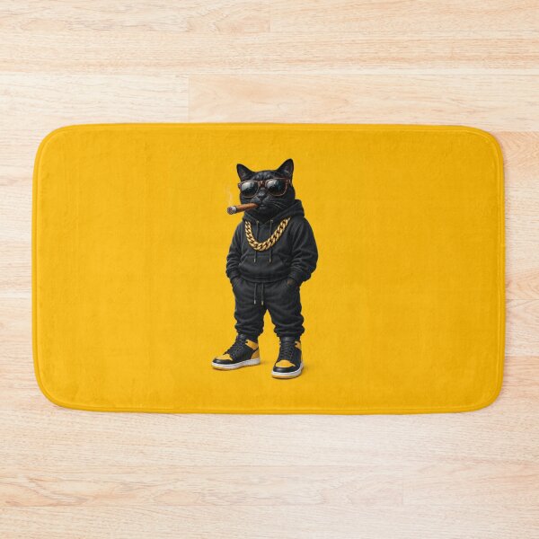 Item preview, Cool Black Cat Hip Hop Streetwear – Gangster Cat with Sunglasses designed and sold by anemiche.