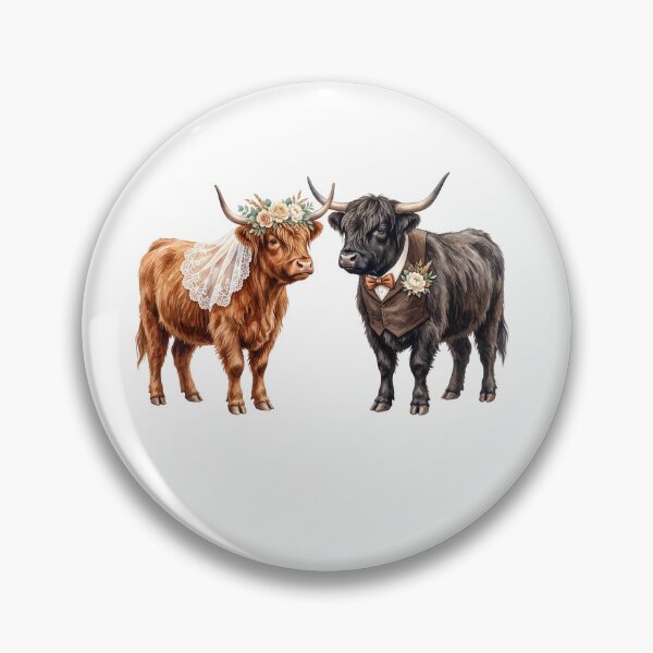 Item preview, Highland Cow's Couple Wedding designed and sold by Tiffany Roy.